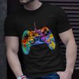 Colorful Gamer Graphic Gaming Controller Graphic T-Shirt Gifts for Him