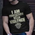 I Am Comfortable With Violence On Back T-Shirt Gifts for Him