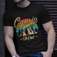 Cousin Crew Camping Sunset Summer Camp Retro Matching Trip T-Shirt Gifts for Him