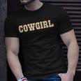 Cowgirl Aesthetic Y2k 90S Vintage Beige Brown Cute N Girl Unisex T-Shirt Gifts for Him