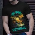 Cozumel Mexico Tropical Sunset Beach Souvenir Vacation Unisex T-Shirt Gifts for Him
