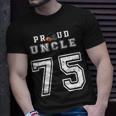 Custom Proud Football Uncle Number 75 Personalized For Men Unisex T-Shirt Gifts for Him