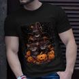 Cute Kittens And Spooky Pumpkins Halloween Witches Black Cat T-Shirt Gifts for Him