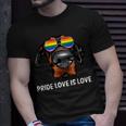 Cute Lgbt Pride Love Is Love Doberman Dog Puppy Unisex T-Shirt Gifts for Him