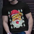 Cute Pug Santa Dog Ugly Christmas Sweater Meme T-Shirt Gifts for Him
