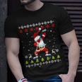 Dabbing Santa Hockey Ugly Christmas Sweater Xmas T-Shirt Gifts for Him