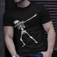 Dabbing Skeleton Halloween Funny Dab Hip Hop Skull Halloween Funny Gifts Unisex T-Shirt Gifts for Him