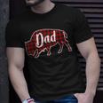 Dad Bison Buffalo Red Plaid Christmas Pajama Family Gift Unisex T-Shirt Gifts for Him