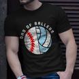 Dad Of Ballers Funny Baseball Volleyball Dad Daddy Papa Unisex T-Shirt Gifts for Him