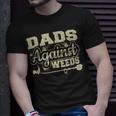 Dads Against Weeds Gardening Dad Joke Lawn Mowing Funny Dad Unisex T-Shirt Gifts for Him