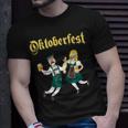 Dancing Barman And Barmaid Drinking Oktoberfest T-Shirt Gifts for Him