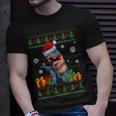 Dinosaur Lovers Dinosaur Santa Hat Ugly Christmas Sweater T-Shirt Gifts for Him