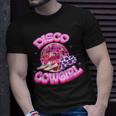 Disco Pink Cowgirl Hat & Boot Rodeo Western Country Southern Rodeo Funny Gifts Unisex T-Shirt Gifts for Him