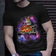 Dj Cat Eats Pizza In Galaxy T-shirt Gifts for Him
