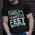 Dog Agility Four Paws Two Feet One Team Dog Gift Unisex T-Shirt Gifts for Him