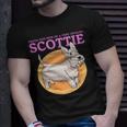 Dog Scottish Terrier Mom Of A Spoiled Scottie Dog Owner Scottish Terrier Unisex T-Shirt Gifts for Him