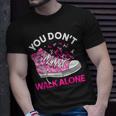 You Don't Walk Alone Pink Shoes Ribbon Breast Cancer Warrior T-Shirt Gifts for Him