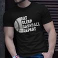 Eat Sleep Baseball Repeat For Player Vintage Funny Baseball Funny Gifts Unisex T-Shirt Gifts for Him