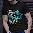 Eat Sleep Ice Canoe Repeat Ice Canoeing Winter Sport T-Shirt Gifts for Him