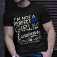 European Union Flag Girl European Pride Souvenir Funny Unisex T-Shirt Gifts for Him