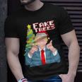 Fake Trees Us President Donald Trump Ugly Christmas Sweater T-Shirt Gifts for Him