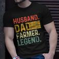 Fathers Day Husband Dad Farmer Legend Funny Vintage Unisex T-Shirt Gifts for Him