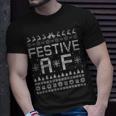 Festive Af Reindeer Adult Ugly Christmas Sweater T-Shirt Gifts for Him