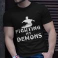 Fighting My Demons Satan Devil Satanic Occult Satanism Witch Witch T-Shirt Gifts for Him