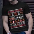 Firefighter Ugly Christmas Sweater Fireman Fire Department T-Shirt Gifts for Him