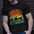 Weekend Forecast Ice Canoeing Retro T-Shirt Gifts for Him