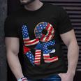 Funny 4Th Of July Love Donut Patriotic American Flag Usa Unisex T-Shirt Gifts for Him