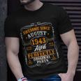 80 Years Old August 1943 Vintage 80Th Birthday T-Shirt Gifts for Him