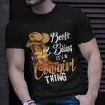 Funny Cowgirl Boots Bling Women Cute Love Country Life Unisex T-Shirt Gifts for Him