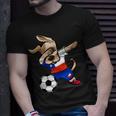 Dabbing Dog Chile Soccer Jersey Chilean Football Lover T-Shirt Gifts for Him