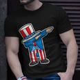 Funny Dabbing Patriotic Sam United States Of America Patriotic Funny Gifts Unisex T-Shirt Gifts for Him