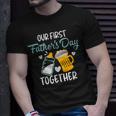 Funny Dad And Son Our First Fathers Day Together 2023 Baby Unisex T-Shirt Gifts for Him