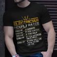 Funny Electrician Hourly Rates Lineman Men Electrician Dad Unisex T-Shirt Gifts for Him