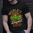 Funny Fathers Day 420 Weed Dad Vintage Worlds Dopest Dad Gift For Women Unisex T-Shirt Gifts for Him