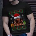 Irish Setter Dog Santa Hat Ugly Christmas Sweater T-Shirt Gifts for Him