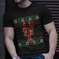 Lobster Ugly Sweater Christmas Animals Lights Xmas T-Shirt Gifts for Him