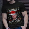 Santa Joe Biden Happy New Year Ugly Christmas Sweater T-Shirt Gifts for Him