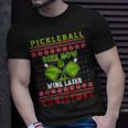 Ugly Christmas Sweater Kitchen Ace Pickleball Player T-Shirt Gifts for Him