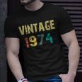 Funny Vintage Born In 1974 Retro 45Th Birthday Gifts Unisex T-Shirt Gifts for Him