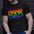 Gay Pride Proud Dad Lgbt Parent Fathers Day Unisex T-Shirt Gifts for Him