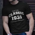 Gift For 89 Year Old Vintage Classic Car 1931 89Th Birthday Unisex T-Shirt Gifts for Him