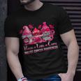 Gnome Peace Love Cure Pink Ribbon Breast Cancer Awareness T-Shirt Gifts for Him
