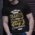 Gold Proud Grandpa Of A Class Of 2023 Graduate Unisex T-Shirt Gifts for Him
