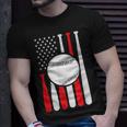 Graphic Vintage American Flag Baseball Coach 4Th Of July Unisex T-Shirt Gifts for Him
