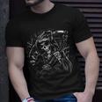 Grim Reaper Skull Death Scythe Dead Gothic Horror Reaper T-Shirt Gifts for Him