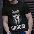 Grooms Wolf Bachelor Wedding Groomsmen Team Party T-Shirt Gifts for Him